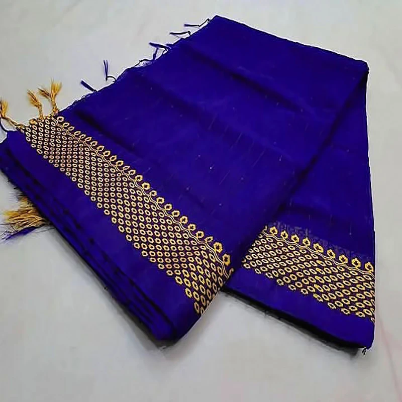 হাফ সিল্ক নকশি পাড় শাড়ি