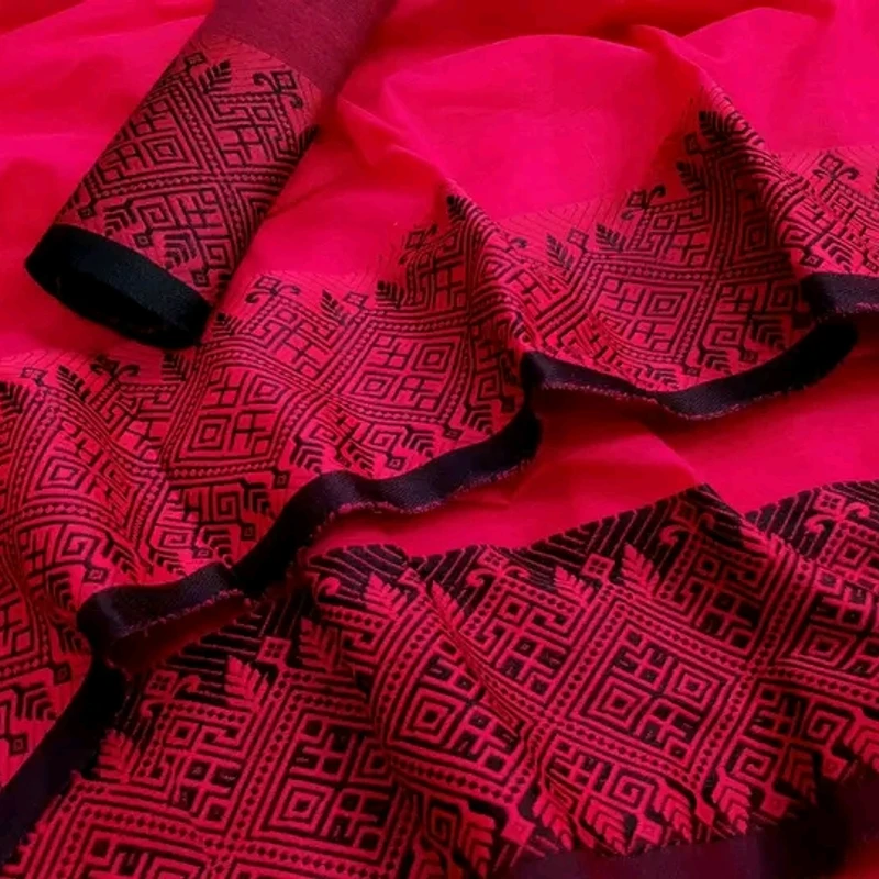 পিওর আড়ং কটন নকশী পাইর শাড়ি - Image 5