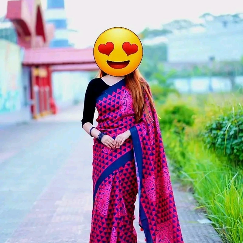 ভাইরাল স্লিক বাটিক শাড়ি | ফ্যাশনেবল ডিজাইন | মাত্র ৭০০ টাকা - Ranashopbd