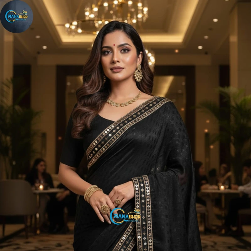 Exclusive Mirror Work Designer Georgette Saree Collectio