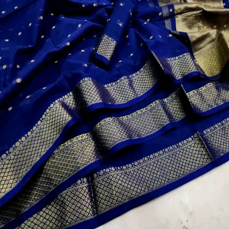 পিওর আড়ংয়ের কটন নকশি পাড় শাড়ি - Image 7