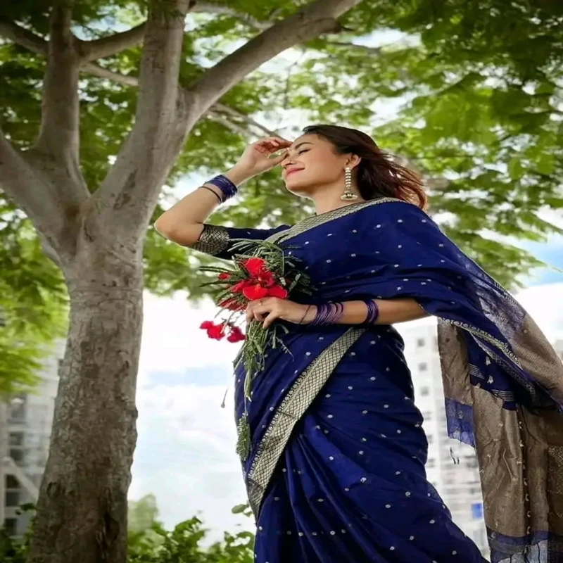 পিওর আড়ংয়ের কটন নকশি পাড় শাড়ি