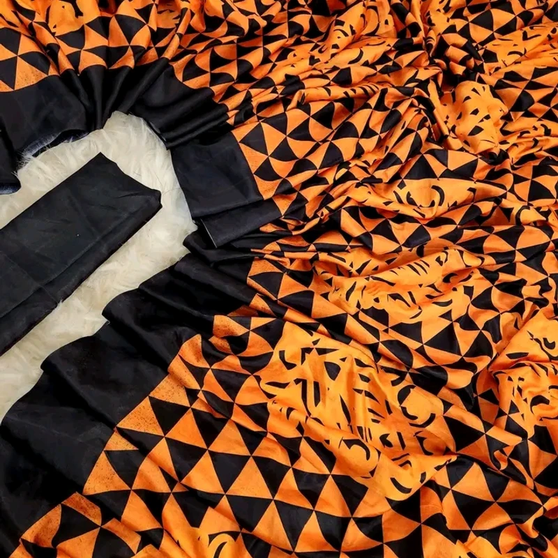 ভাইরাল স্লিক বাটিক শাড়ি | ফ্যাশনেবল ডিজাইন | মাত্র ৭০০ টাকা - Ranashopbd