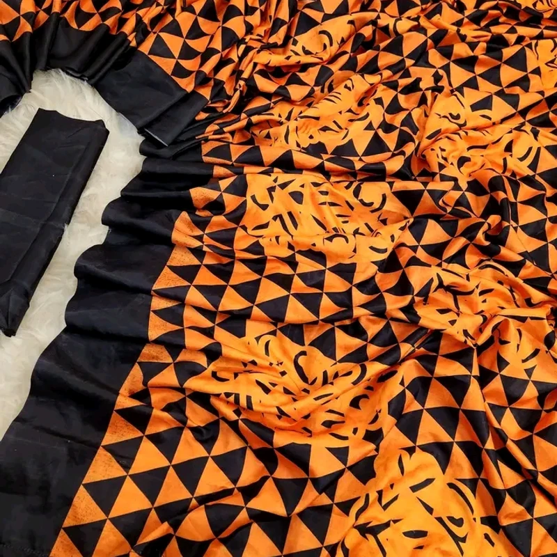 ভাইরাল স্লিক বাটিক শাড়ি | ফ্যাশনেবল ডিজাইন | মাত্র ৭০০ টাকা - Ranashopbd - Image 3