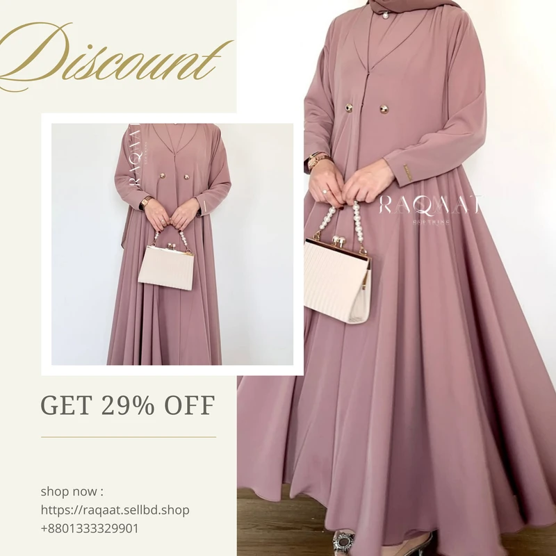 Abaya Coat Blazer Gown For Eid al-Fitr