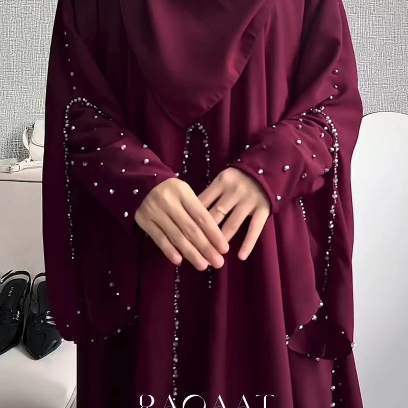 Abaya An Aleena 3 Part Bourka, Coat, Hijab.
