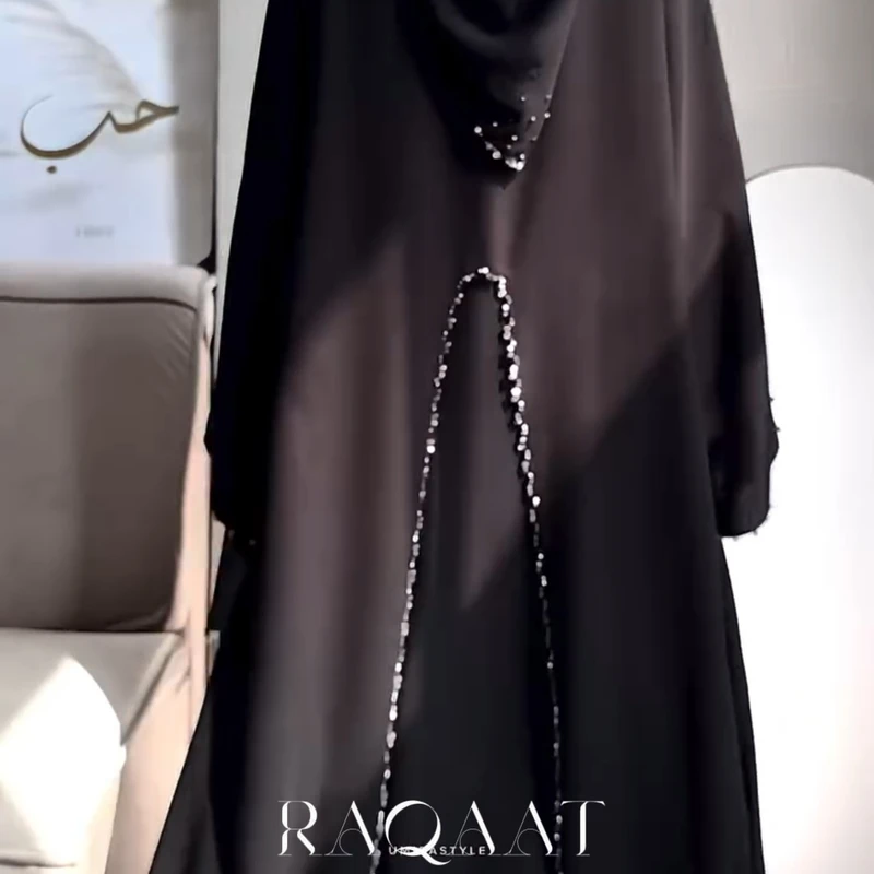 Abaya An Aleena 3 Part Bourka, Coat, Hijab. - Image 4