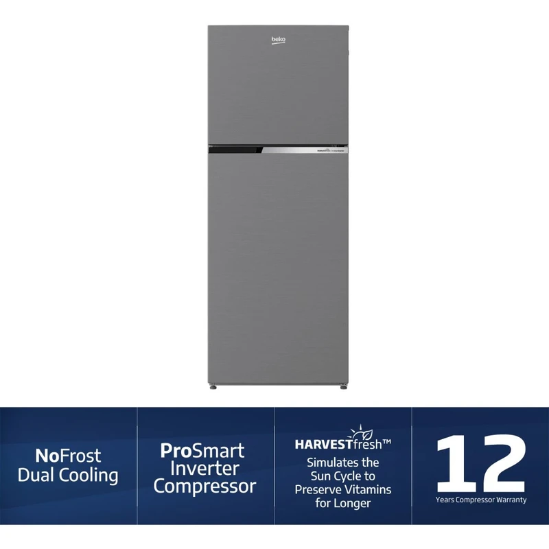 Beko No Frost Refrigerator | 375 Ltr | B3RCNS37HXB | Grey