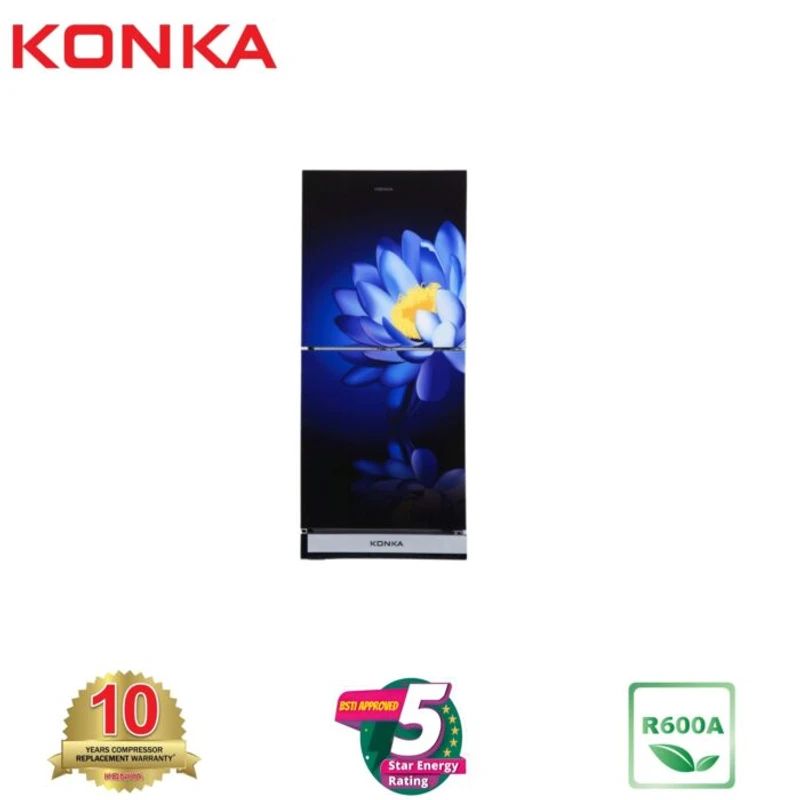 ONKA Refrigerator-KRT-165GB-Blue Water Lily-2-Door, Upper Freezer (165 Ltr)