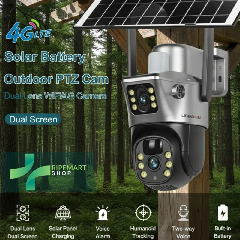 Dahua Integrated Solar-Powered 4G PTZ Security Camera System | Off-Grid Smart Surveillance Solution
