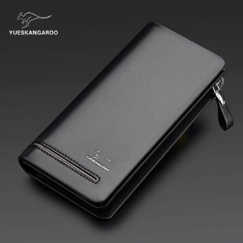 YUESKANGAROO Genuine Leather Luxury Long Wallet For Man