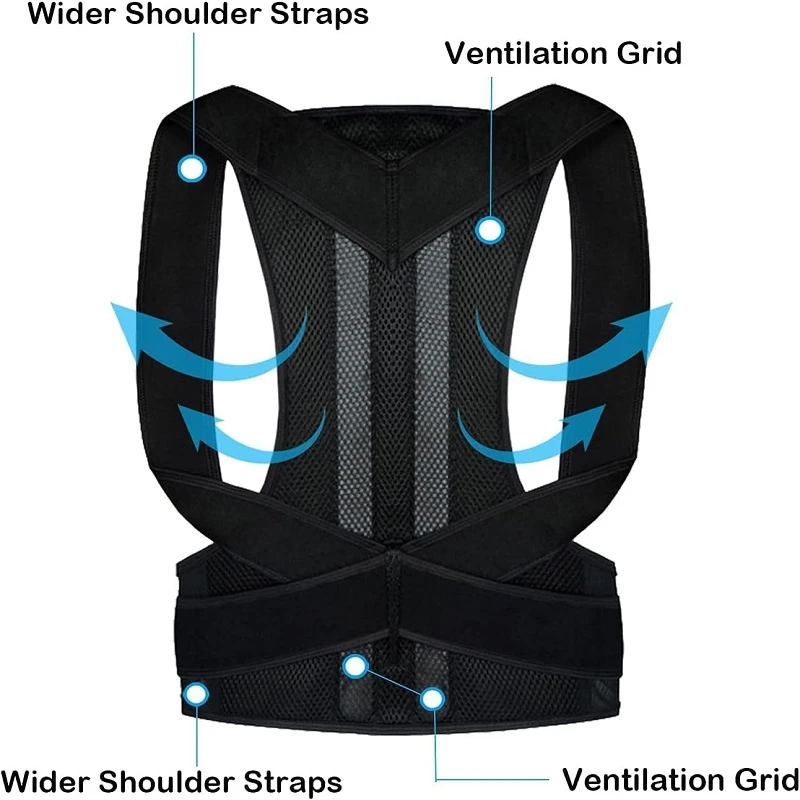 Magnetic Orthopedic Back Support Belt For Relieve Neck Shoulder Back Pain - Thumbnail 4