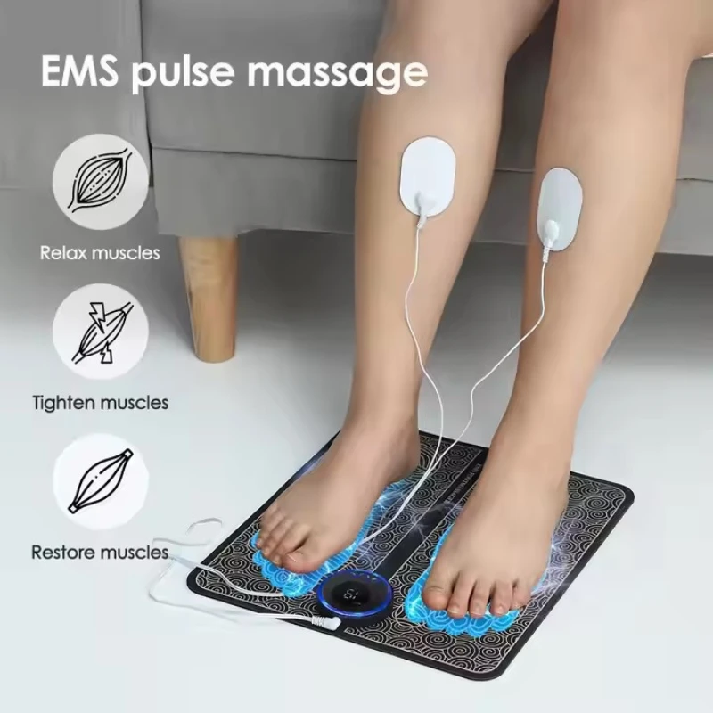 Electric EMS Foot Massager Mat With 2pcs Massage Pad - Thumbnail 3