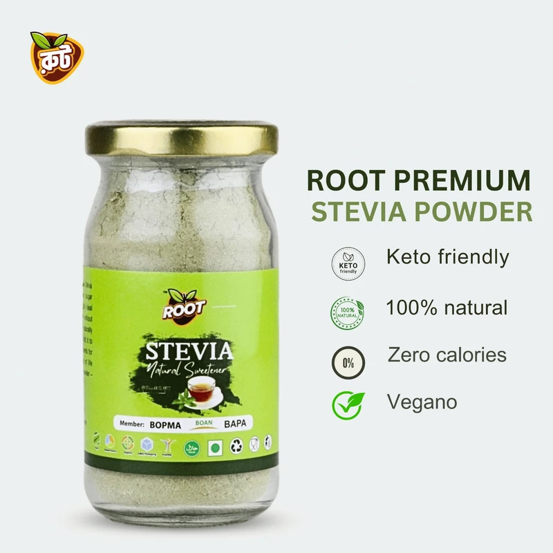 রুট প্রিমিয়াম স্টেভিয়া পাউডার ১০০ গ্রাম ( Stevia Powder )