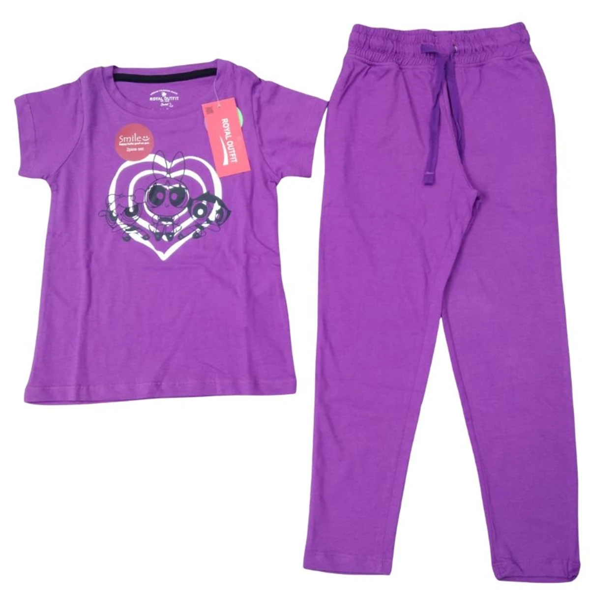 Royal Outfit Girls 2 pcs T shirt set