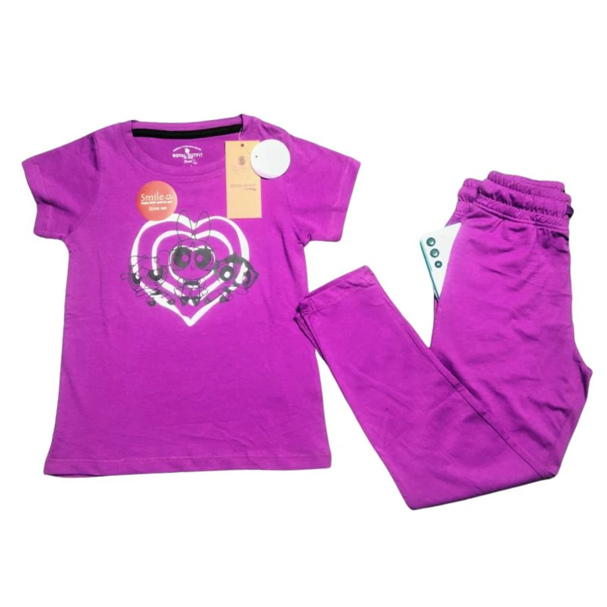 Royal Outfit Girls 2 pcs T shirt set