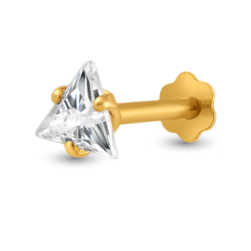 Orginal Diamond Cut Triangle Nose Pin