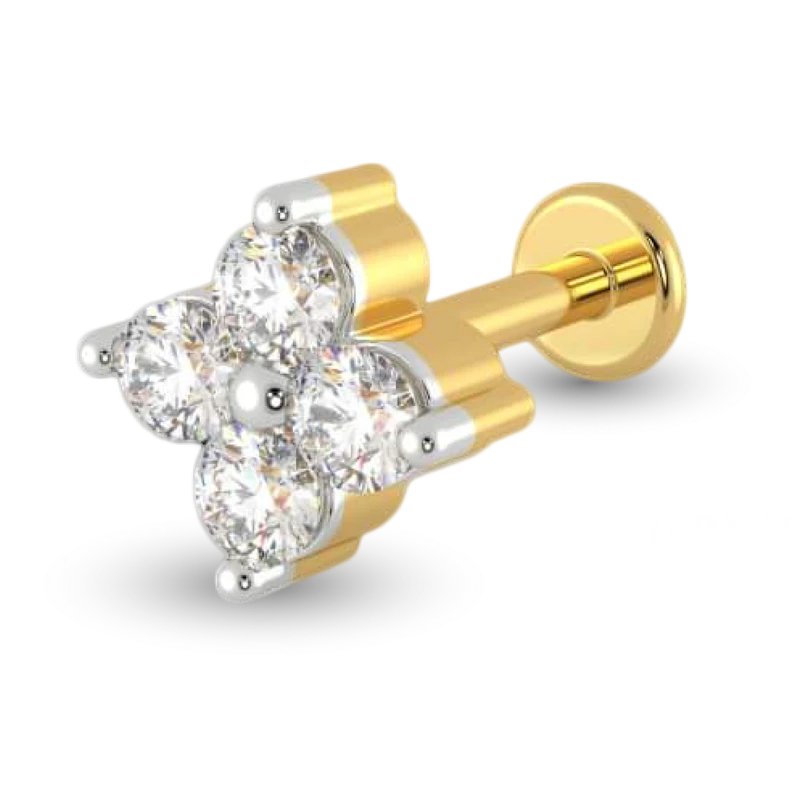Best Selling 4 Stone Diamond Cut Nose Pin