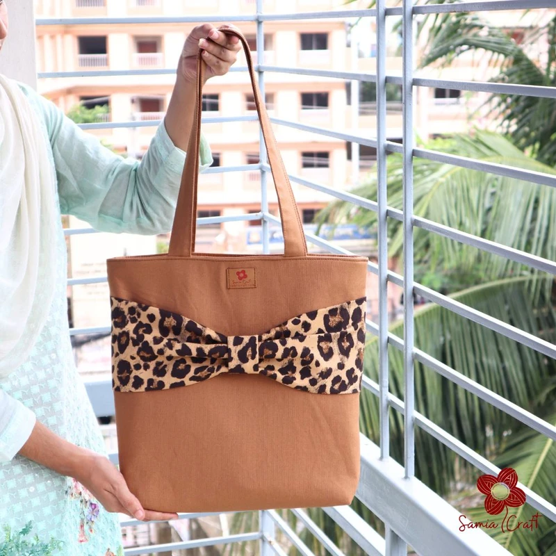 Stylish Trendy Brown Bow Shoulder Bag
