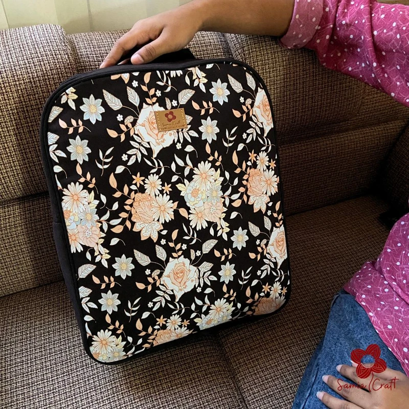 Canvas Backpack with Secure Laptop Compartment Brown Color