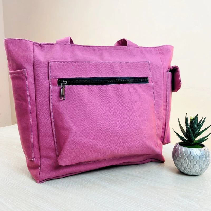Large Shoulder Bag Pink Color - Image 3