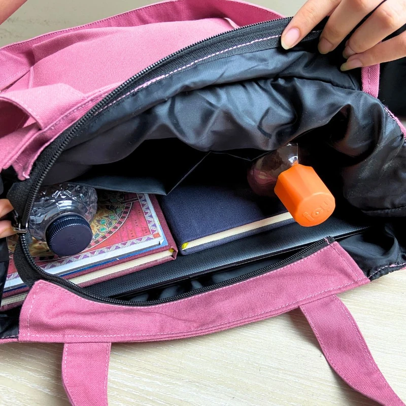 Large Shoulder Bag Pink Color - Image 4