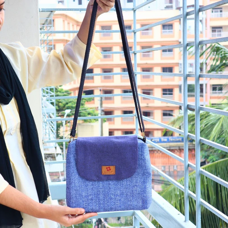 Blue Minimalist Design Women's Cross Bag