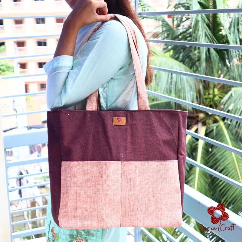 Meroon 2pocket Canvas Shoulder Bag