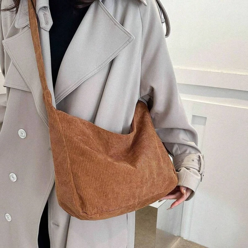 Casual Retro Khaki Color Crossbody Bag