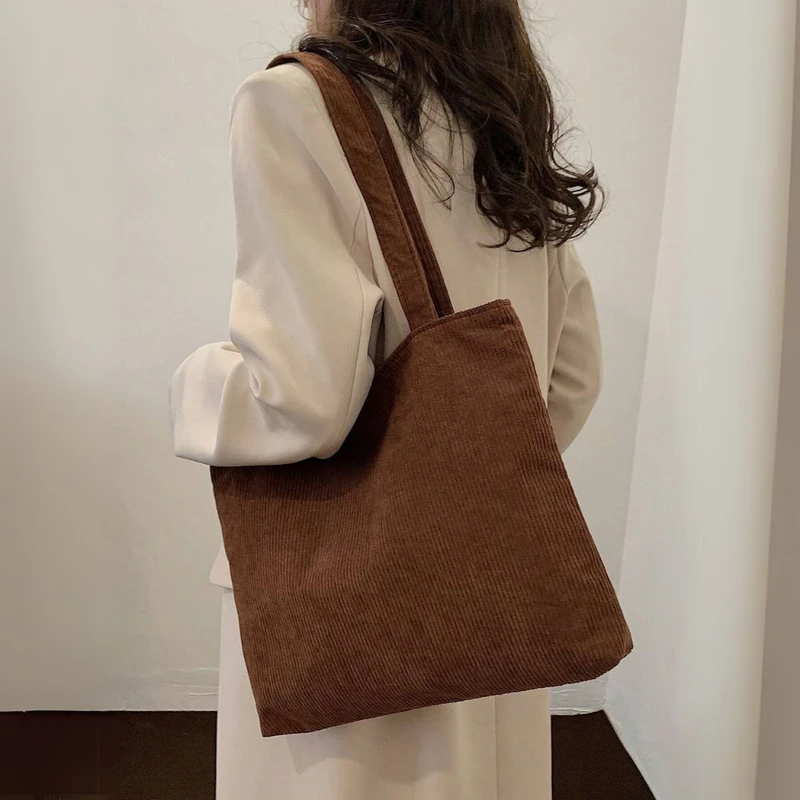Coffee Brown Colorful Tote Bag Set Casual Stylish