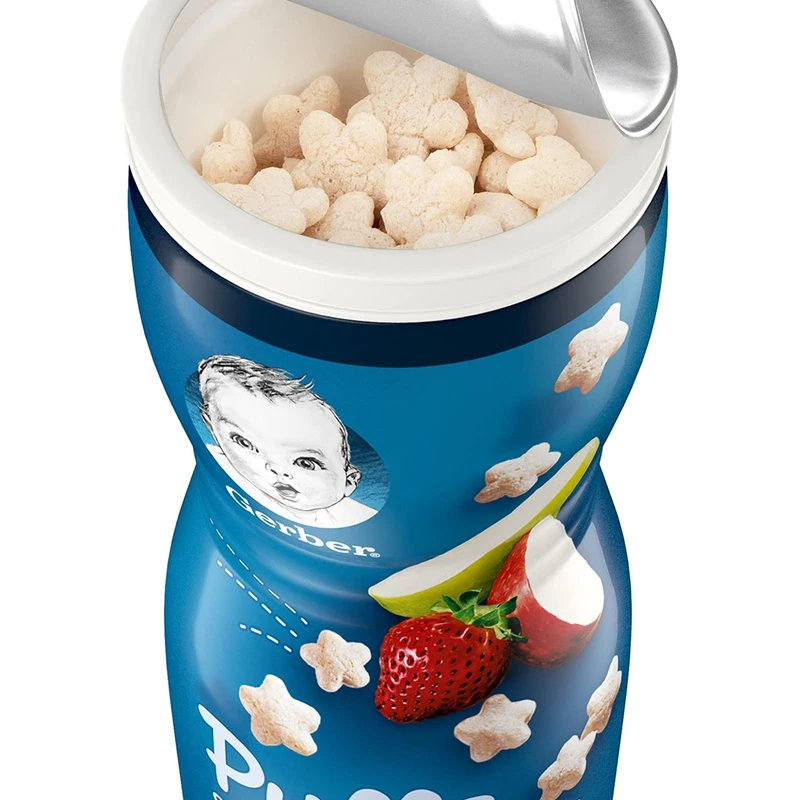 GERBER Fruit Puffs Baby Snacks in Banana, Apple, Strawberry – 42g Made in USA - Image 2