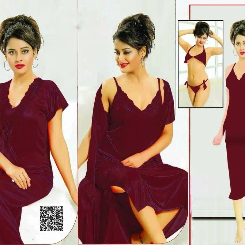 Fashionable 6 Part Nighty Dress For Ladies - Night Dress For Women