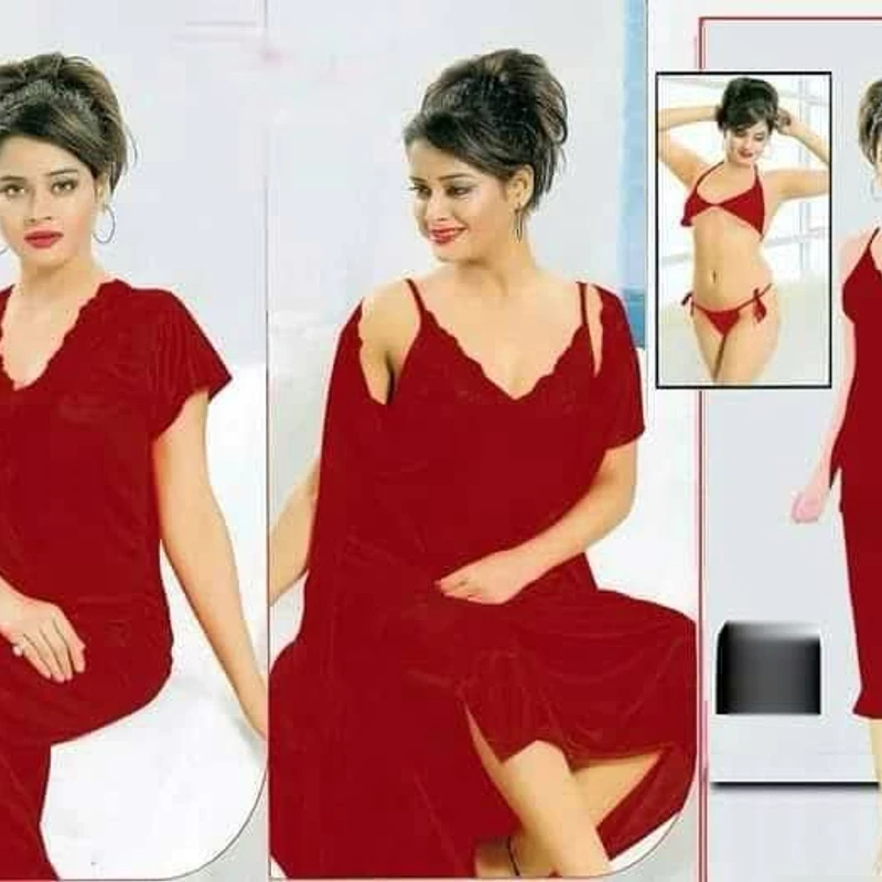 Fashionable 6 Part Nighty Dress For Ladies - Night Dress For Women - Image 4
