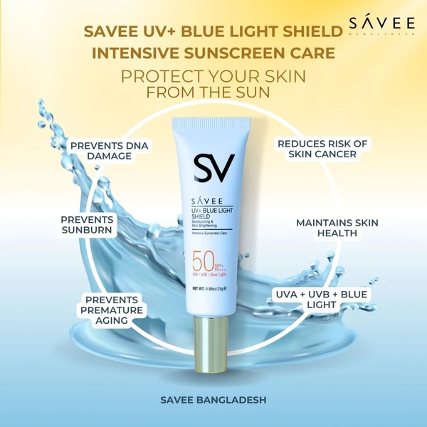 SAVEE UV+ BLUE LIGHT SHIELD INTENSIVE SUNSCREEN CARE (25g) - Image 3