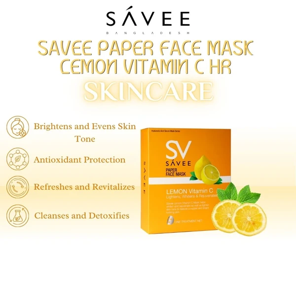 SAVEE PAPER FACE MASK  LEMON VITAMIN C (10PCS PACK)