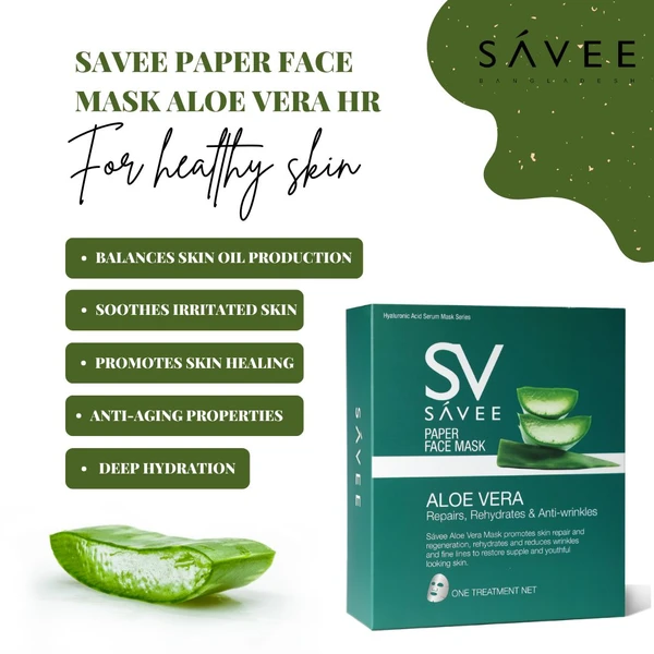 SAVEE PAPER FACE MASK  ALOE VERA (10PCS PACK)