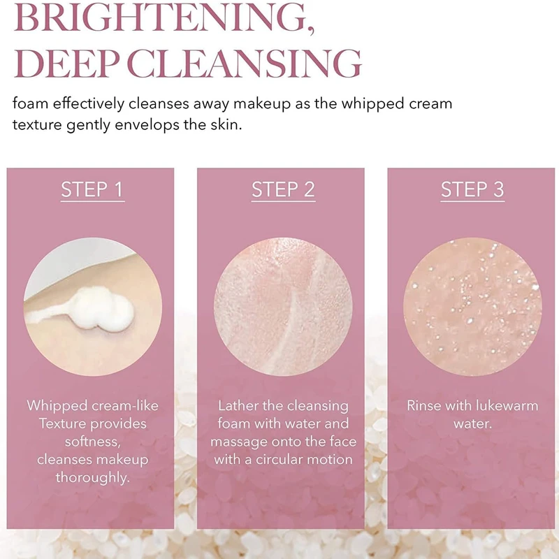 The Face Shop Rice Water Bright Facial Foaming Cleanser 150ml - Image 7