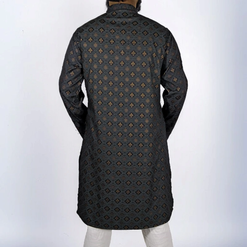 luxury Royel  Black Printed Panjabi