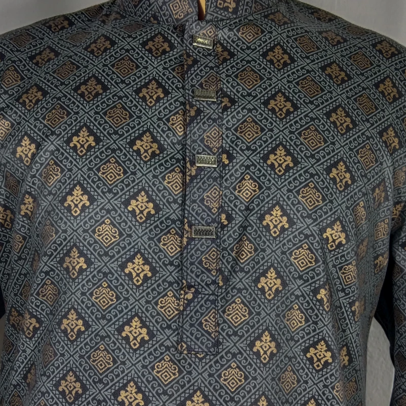 luxury Royel  Black Printed Panjabi - Image 3