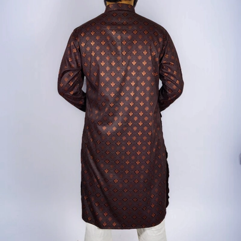 luxury Royel Brown Printed Panjabi