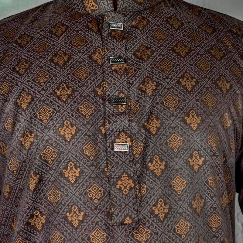 luxury Royel Brown Printed Panjabi - Image 3