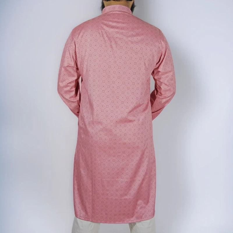 Baby Pink Printed Panjabi