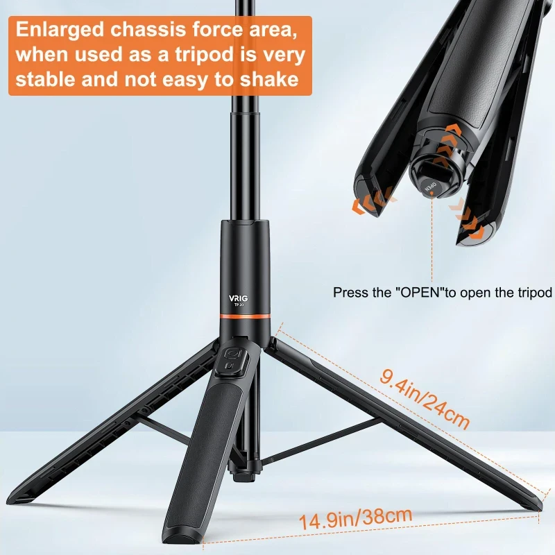 VRIG TP19 Extendable Selfie Stick Tripod