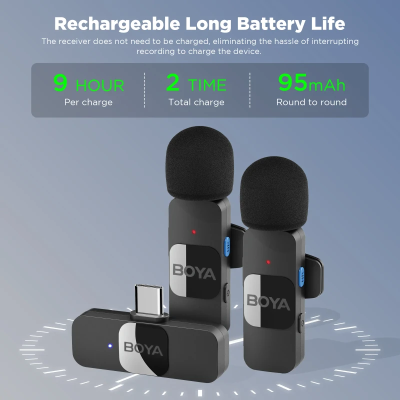 BOYA V20 WIRELESS MICROPHONE - Image 4