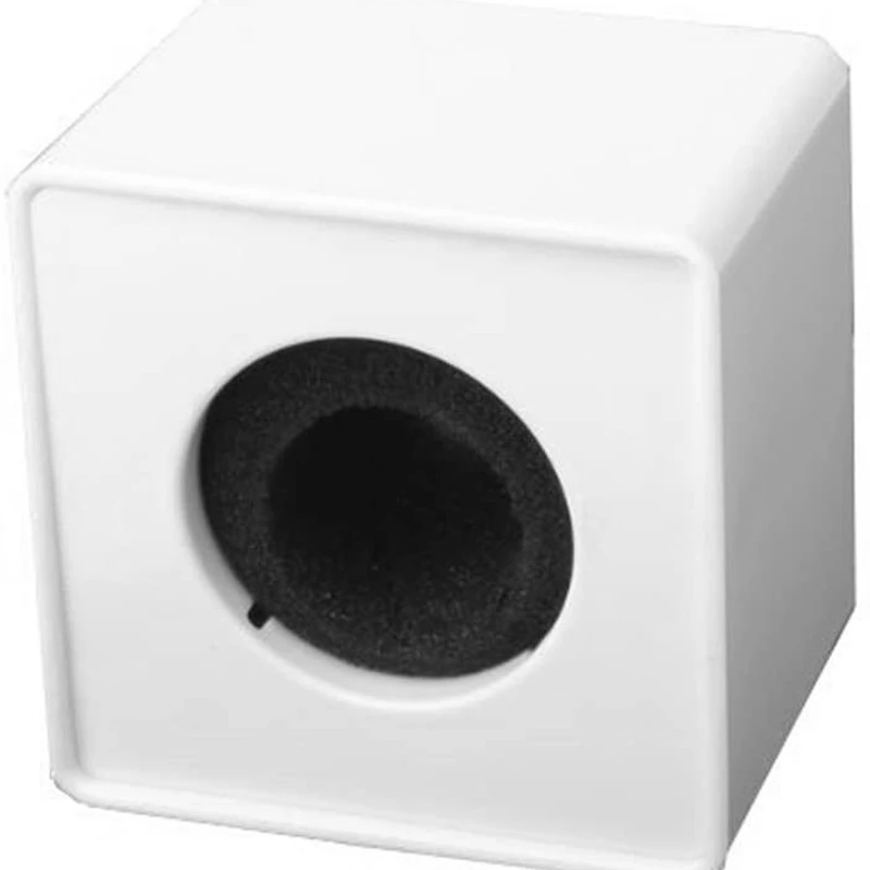 Microphone Logo Flag Box Square Shape-White