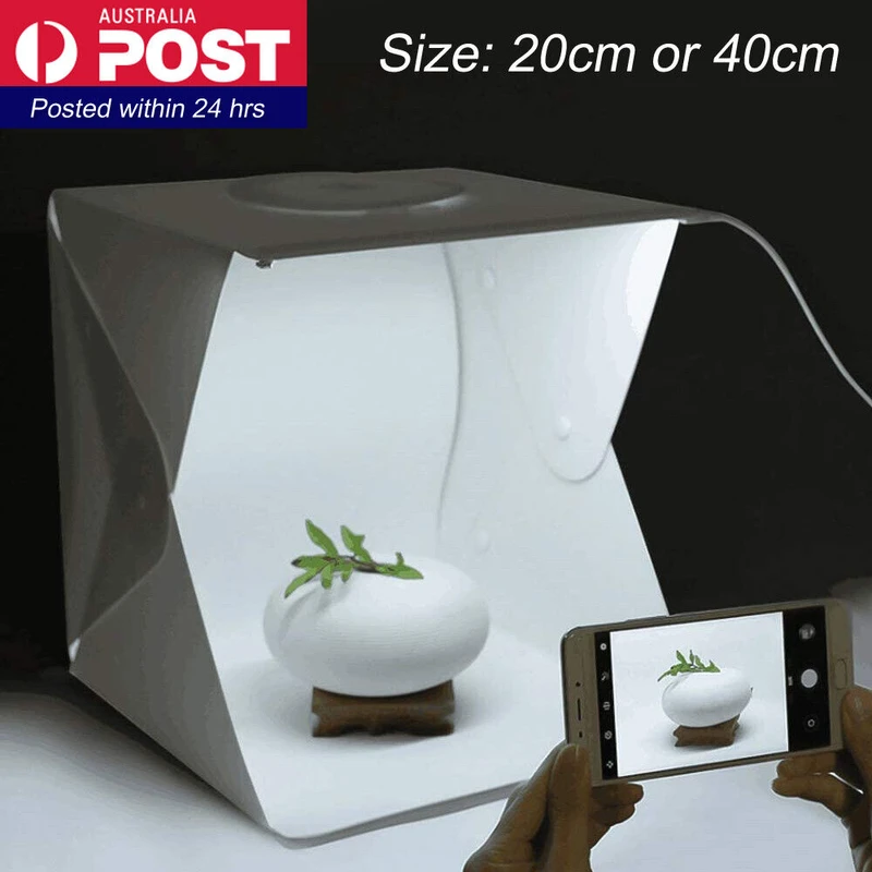 40 x 40cm Photo Studio Box Photography Backdrop Built-in Light Photo Box