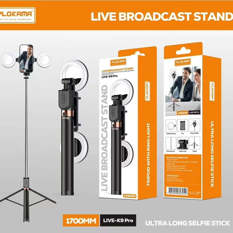 SELFIE STICK LIVE-K9 LED TRIPORT