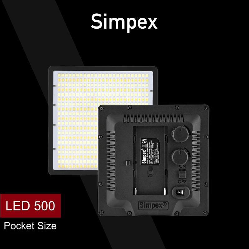Simpex Camera LED 500 Bi pocket size with li-on NP F 770 batte - Image 3