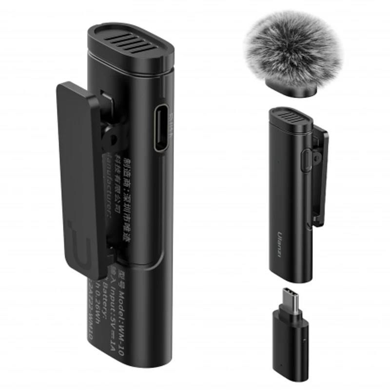 Ulanzi WM-10 Wireless Clip-on Microphone for Type-c Mobile - Image 3