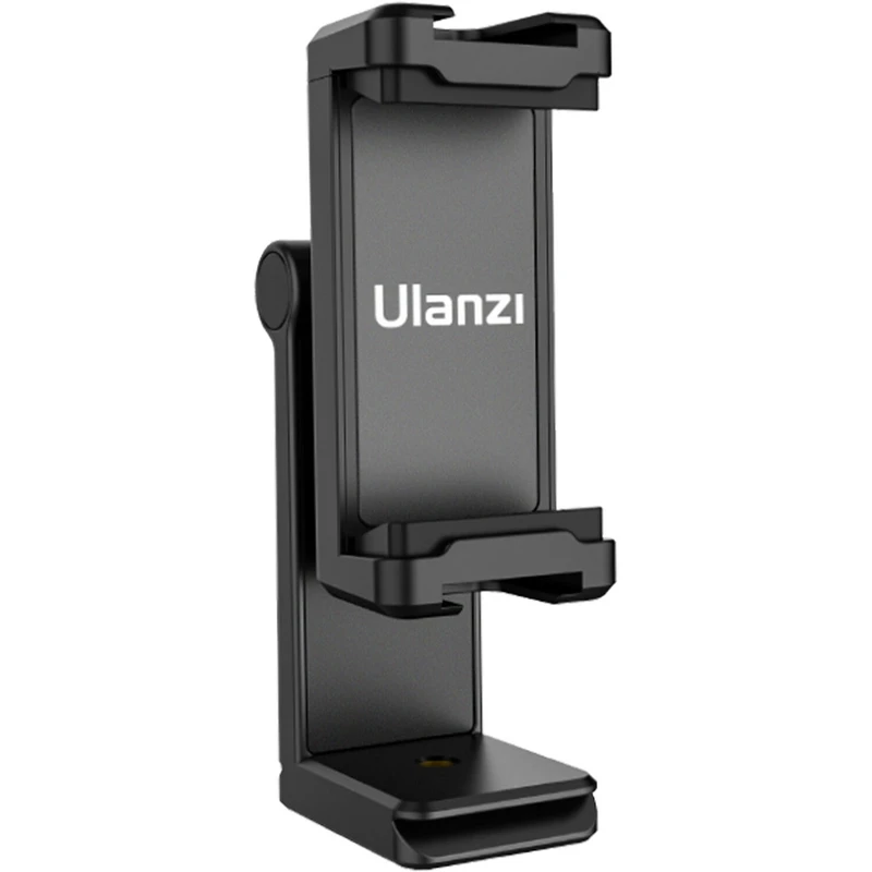 Ulanzi ST-22 360° Adjustable Phone Holder Vertical Horizontal Phone Mount Clamp Cold Shoe 14'' Tripod Adapter Bracket for Phone